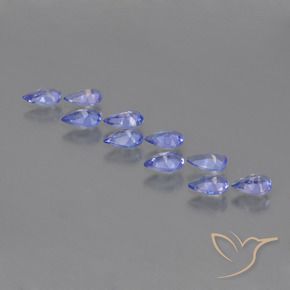 Gemme di Tanzanite Intenso Viola Blu naturale da 1.91 ct, Forma a pera, VS