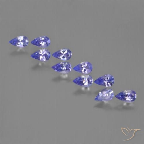 2.32ctw Naturale Intenso Viola Blu Tanzanite, Forma a pera, VS