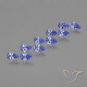 Gemme di Tanzanite Intenso Viola Blu naturale da 2.17 ct, Forma a pera, VS