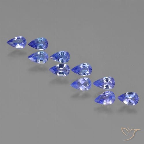 2.02ctw Naturale Azzurro fiordaliso chiaro Tanzanite, Forma a pera, VS