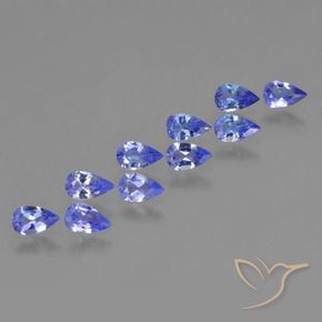 Gemme di Tanzanite Azzurro fiordaliso chiaro naturale da 2.02 ct, Forma a pera, VS