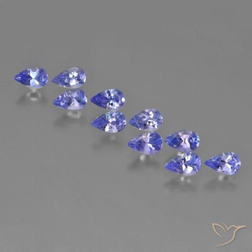 2.52ctw Naturale Intenso Viola Blu Tanzanite, Forma a pera, VS
