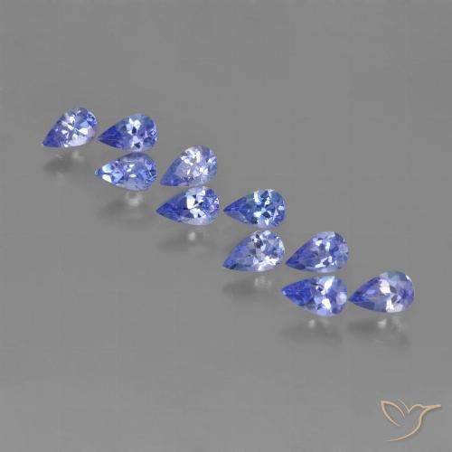 2.32ctw Naturale Intenso Viola Blu Tanzanite, Forma a pera, VS