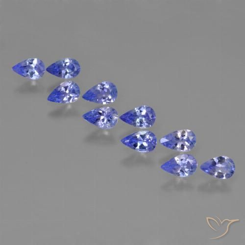 1.87ctw Naturale Intenso Viola Blu Tanzanite, Forma a pera, VS