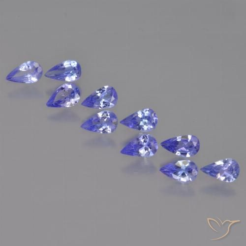 1.89ctw Naturale Intenso Viola Blu Tanzanite, Forma a pera, VS