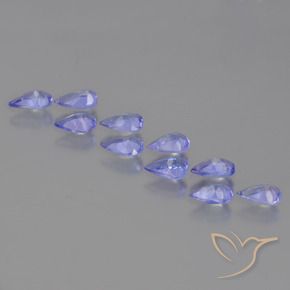 Gemme di Tanzanite Intenso Viola Blu naturale da 1.89 ct, Forma a pera, VS