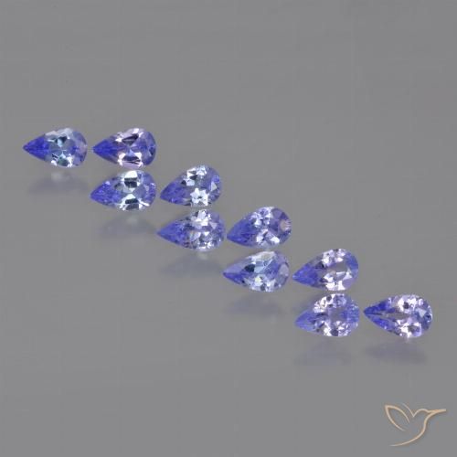 2.03ctw Naturale Intenso Viola Blu Tanzanite, Forma a pera, VS