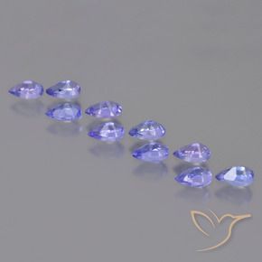 Gemme di Tanzanite Intenso Viola Blu naturale da 2.35 ct, Forma a pera, VS