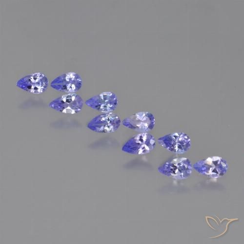 1.80ctw Naturale Intenso Viola Blu Tanzanite, Forma a pera, VS