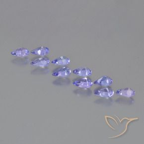 Gemme di Tanzanite Intenso Viola Blu naturale da 1.80 ct, Forma a pera, VS