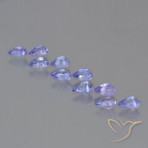 Gemme di Tanzanite Intenso Viola Blu naturale da 2.11 ct, Forma a pera, VS