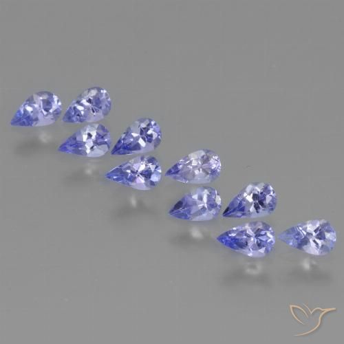 2.12ctw Naturale Intenso Viola Blu Tanzanite, Forma a pera, VS