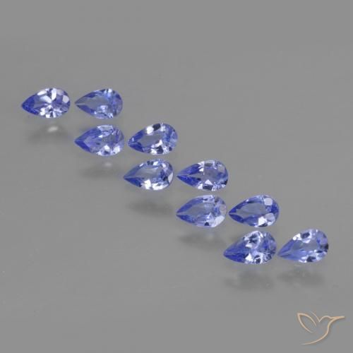Gemme di Tanzanite Intenso Viola Blu naturale da 1.90 ct, Forma a pera, VS