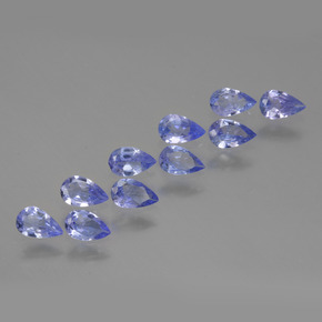 Tanzanite naturale blu da 1,91 ct, taglio a pera, VS