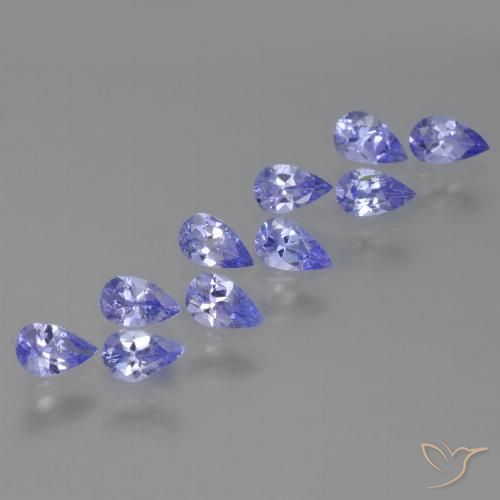 2.22ctw Naturale Intenso Viola Blu Tanzanite, Forma a pera, VS