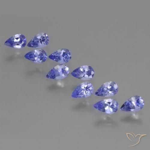 2.39ctw Naturale Intenso Viola Blu Tanzanite, Forma a pera, VS