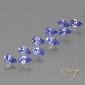 Gemme di Tanzanite Intenso Viola Blu naturale da 2.39 ct, Forma a pera, VS