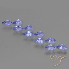 Gemme di Tanzanite Intenso Viola Blu naturale da 2.39 ct, Forma a pera, VS