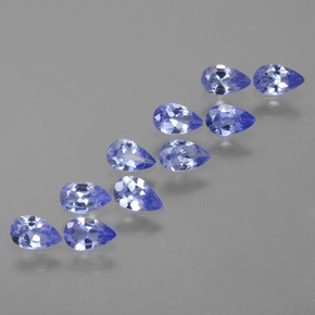 Tanzanite naturale blu da 2,00 ct, taglio a pera, VS