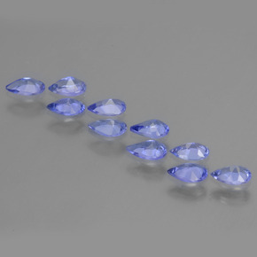 Tanzanite naturale blu da 2,00 ct, taglio a pera, VS