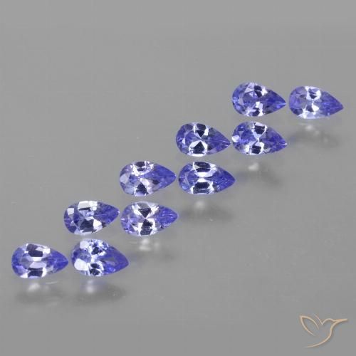 Tanzanite naturale blu da 2,20 ct, taglio a pera, VS