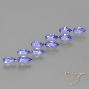 Tanzanite naturale blu da 2,20 ct, taglio a pera, VS