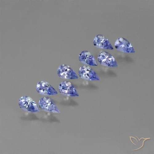 2.22ctw Naturale Intenso Viola Blu Tanzanite, Forma a pera, VS