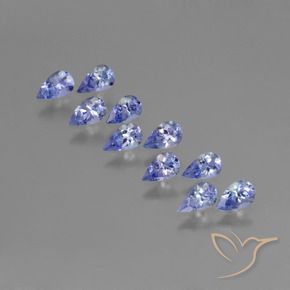 Gemme di Tanzanite Intenso Viola Blu naturale da 2.22 ct, Forma a pera, VS