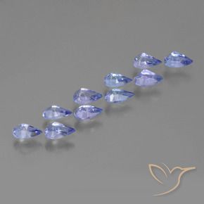 Gemme di Tanzanite Intenso Viola Blu naturale da 2.22 ct, Forma a pera, VS