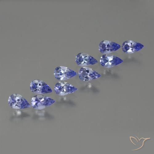 2.37ctw Naturale Intenso Viola Blu Tanzanite, Forma a pera, VS