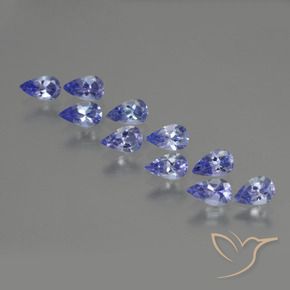 Gemme di Tanzanite Intenso Viola Blu naturale da 2.37 ct, Forma a pera, VS