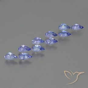Gemme di Tanzanite Intenso Viola Blu naturale da 2.37 ct, Forma a pera, VS
