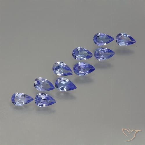 2.16ctw Naturale Intenso Viola Blu Tanzanite, Forma a pera, VS