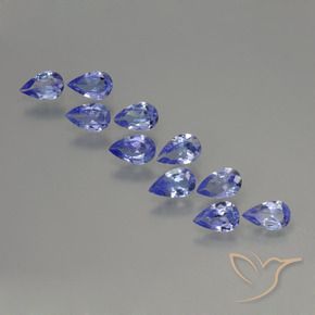 Gemme di Tanzanite Intenso Viola Blu naturale da 2.16 ct, Forma a pera, VS