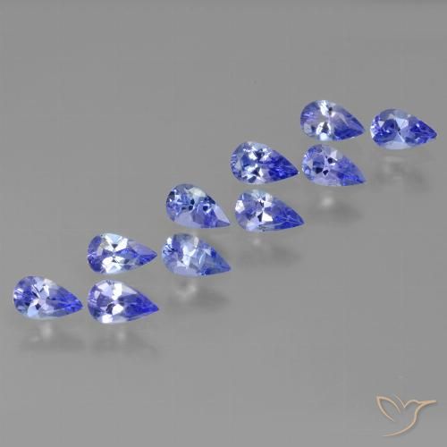 2.19ctw Naturale Viola Blu Tanzanite, Forma a pera, VS