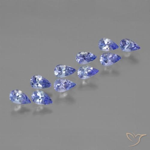 2.36ctw Naturale Viola Blu Tanzanite, Forma a pera, VS