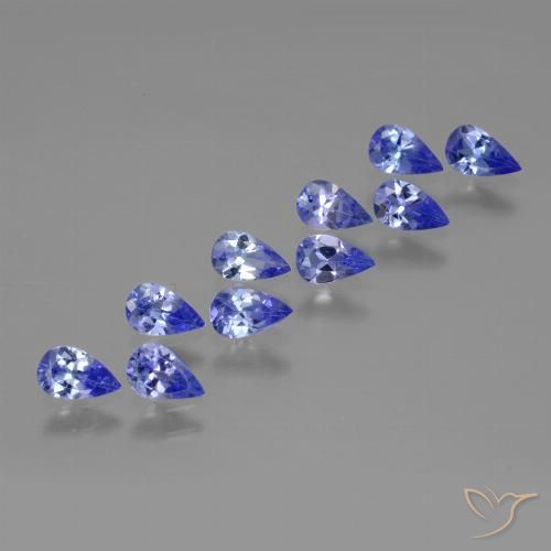 2.15ctw Naturale Blue violetto scuro Tanzanite, Forma a pera, VS