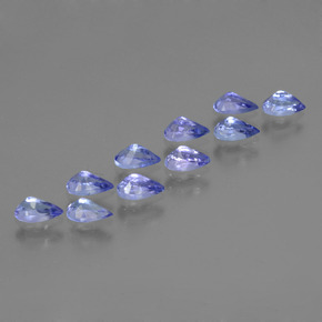 Tanzanite naturale blu da 2,46 ct, taglio a pera, VS