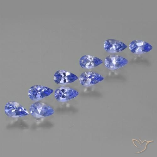 2.26ctw Naturale Blu pastello Tanzanite, Forma a pera, VS