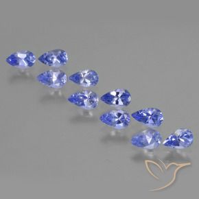 Gemme di Tanzanite Blu pastello naturale da 2.26 ct, Forma a pera, VS