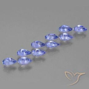 Gemme di Tanzanite Blu pastello naturale da 2.26 ct, Forma a pera, VS