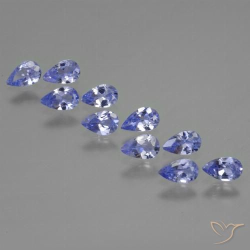 1.74ctw Naturale Intenso Viola Blu Tanzanite, Forma a pera, VS