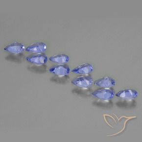 Gemme di Tanzanite Intenso Viola Blu naturale da 1.74 ct, Forma a pera, VS