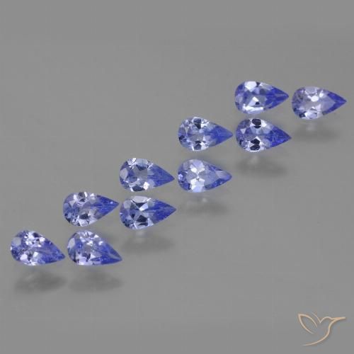 2.00ctw Naturale Blu scuro Tanzanite, Forma a pera, VS
