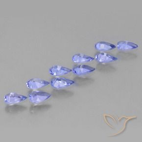 Gemme di Tanzanite Intenso Viola Blu naturale da 2.01 ct, Forma a pera, VS