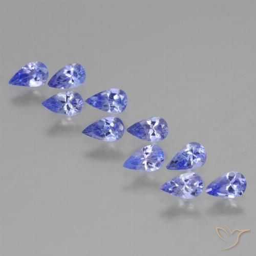 2.14ctw Naturale Intenso Viola Blu Tanzanite, Forma a pera, VS