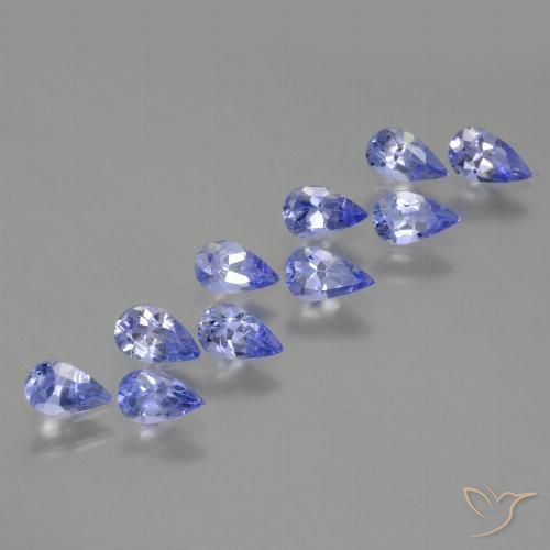2.15ctw Naturale Blu medio Tanzanite, Forma a pera, VS