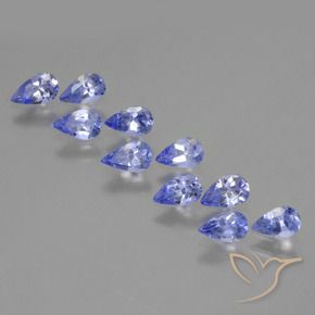 Gemme di Tanzanite Blu medio naturale da 2.15 ct, Forma a pera, VS