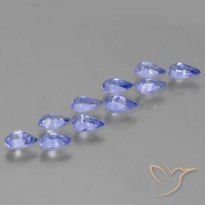 Gemme di Tanzanite Blu medio naturale da 2.15 ct, Forma a pera, VS