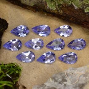 Gemme di Tanzanite Viola naturale da 1.91 ct, Forma a pera, VS